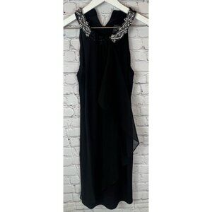 papell boutique evening beaded dress Adrianna Papell Moonscape